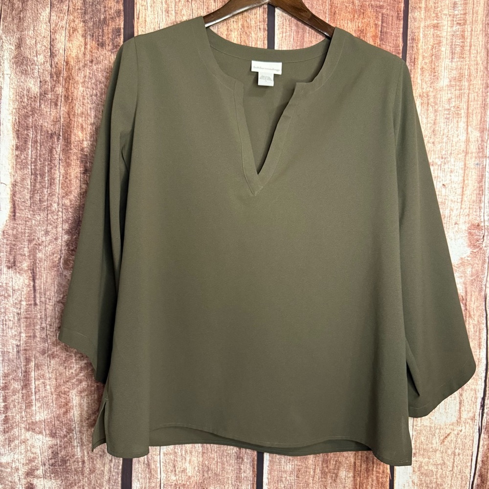 Soft Surroundings Olive Blouse